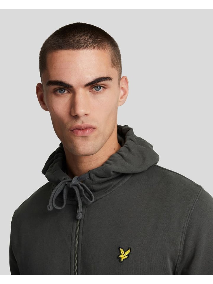 Lyle & Scott Kapuzensweatjacke in Anthrazit günstig kaufen XXL