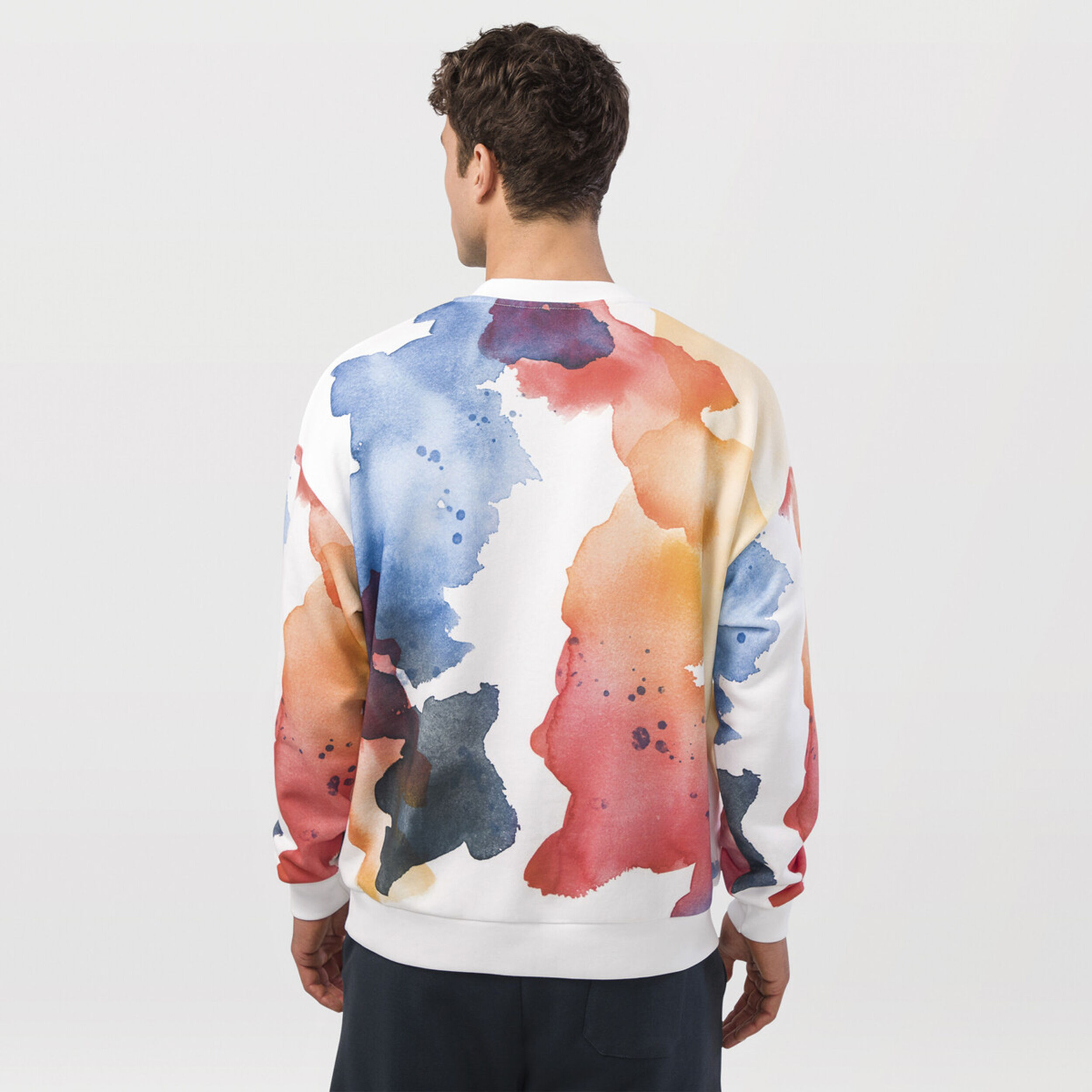 Motion Watercolor Sweatshirt Herren - Mehrfarbig