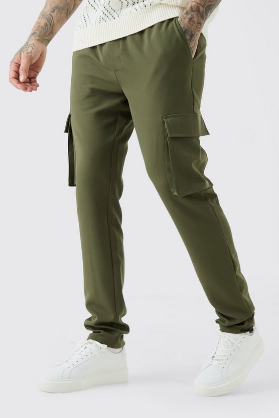 Tall elastische leichte Skinny Cargohose