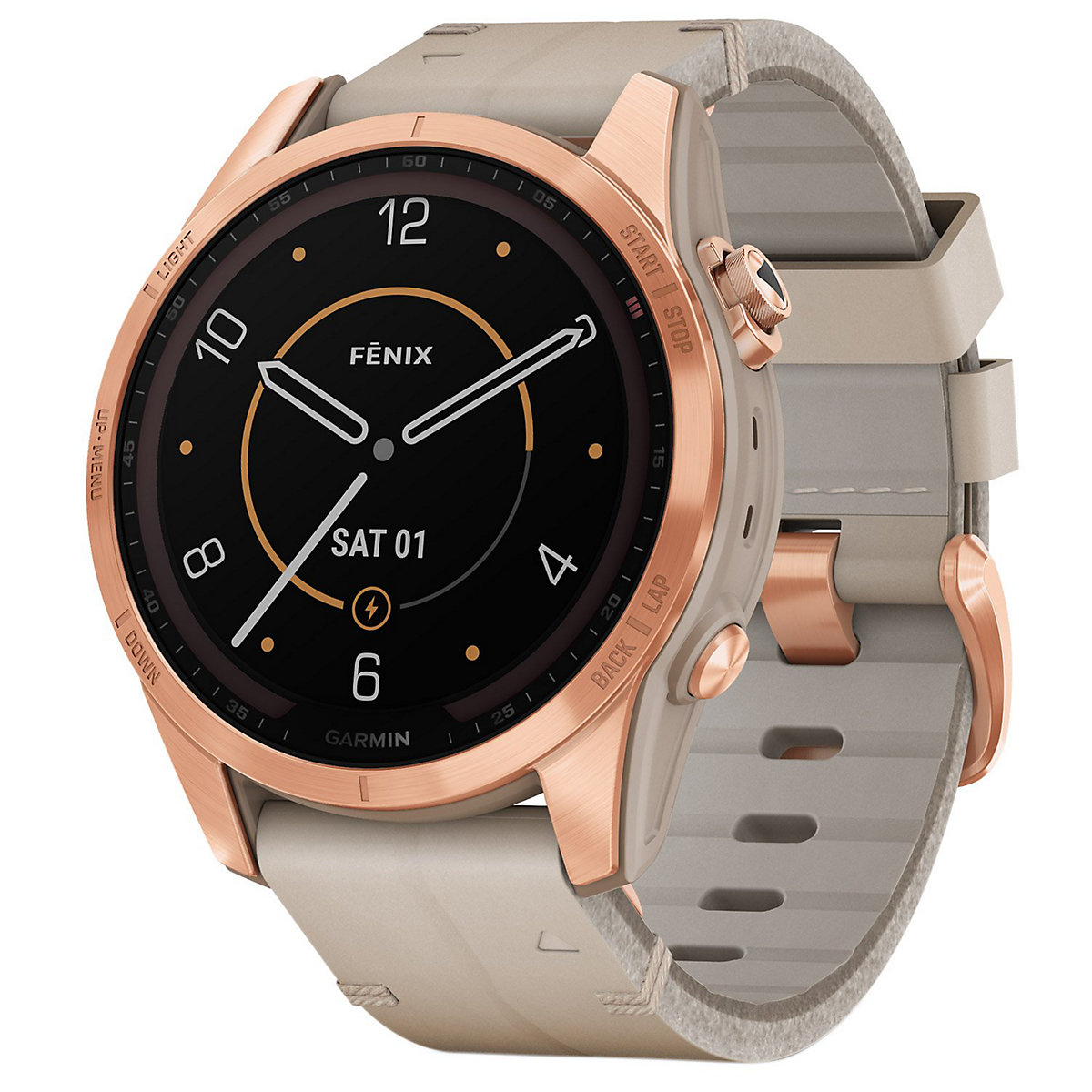 Fenix 7S Saphir Solar Titan Smartwatch kalkstein/roségold Smartwatches
