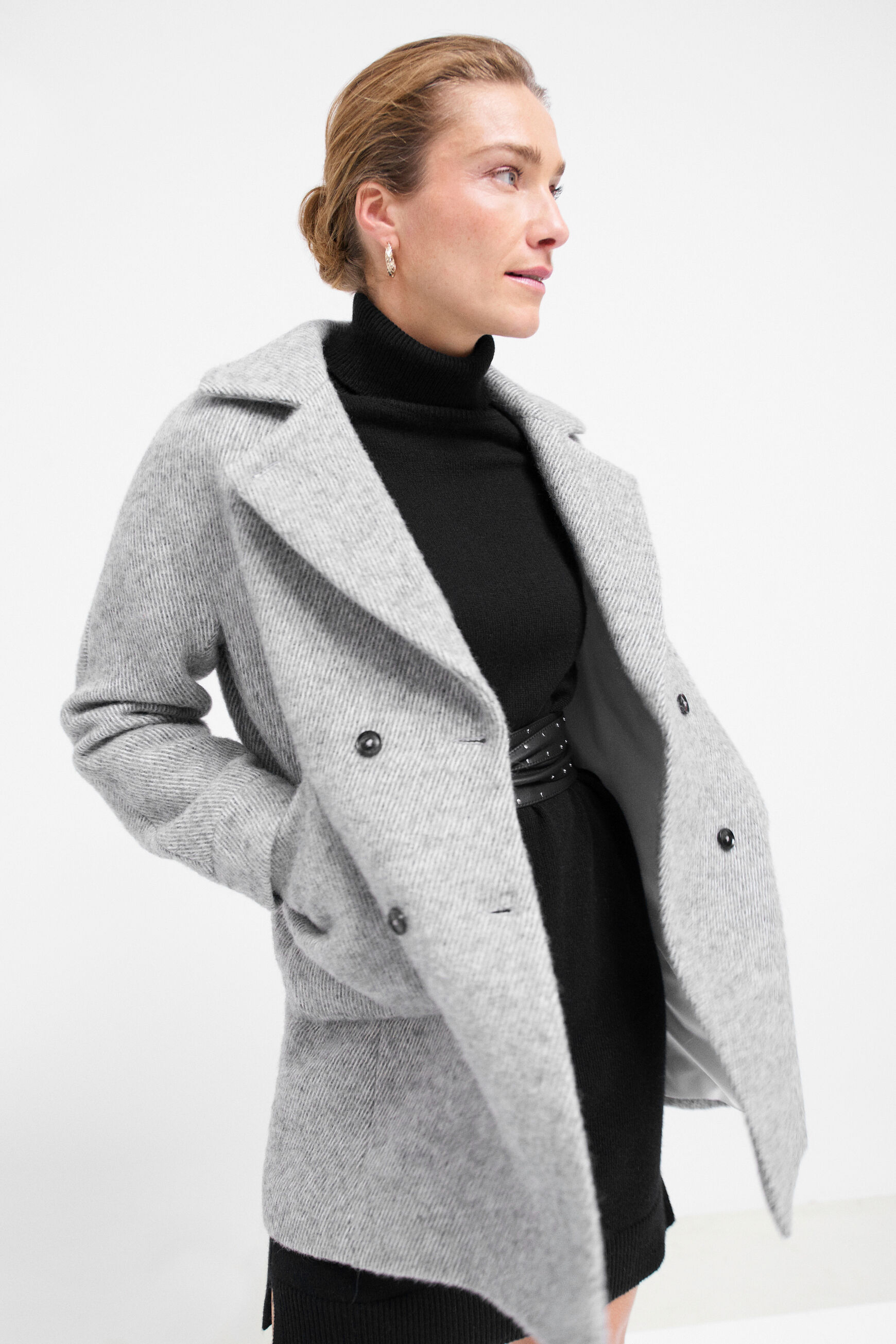 manteau ferdinand gris clair femme