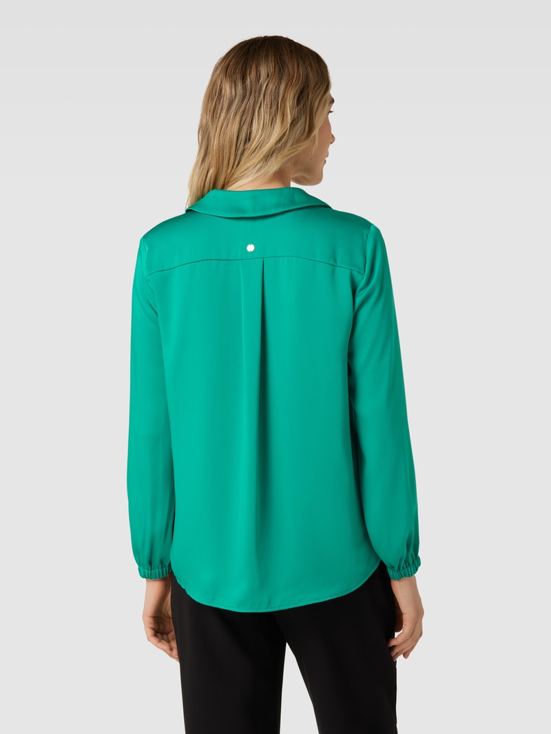Bluse mit Umlegekragen in smaragd