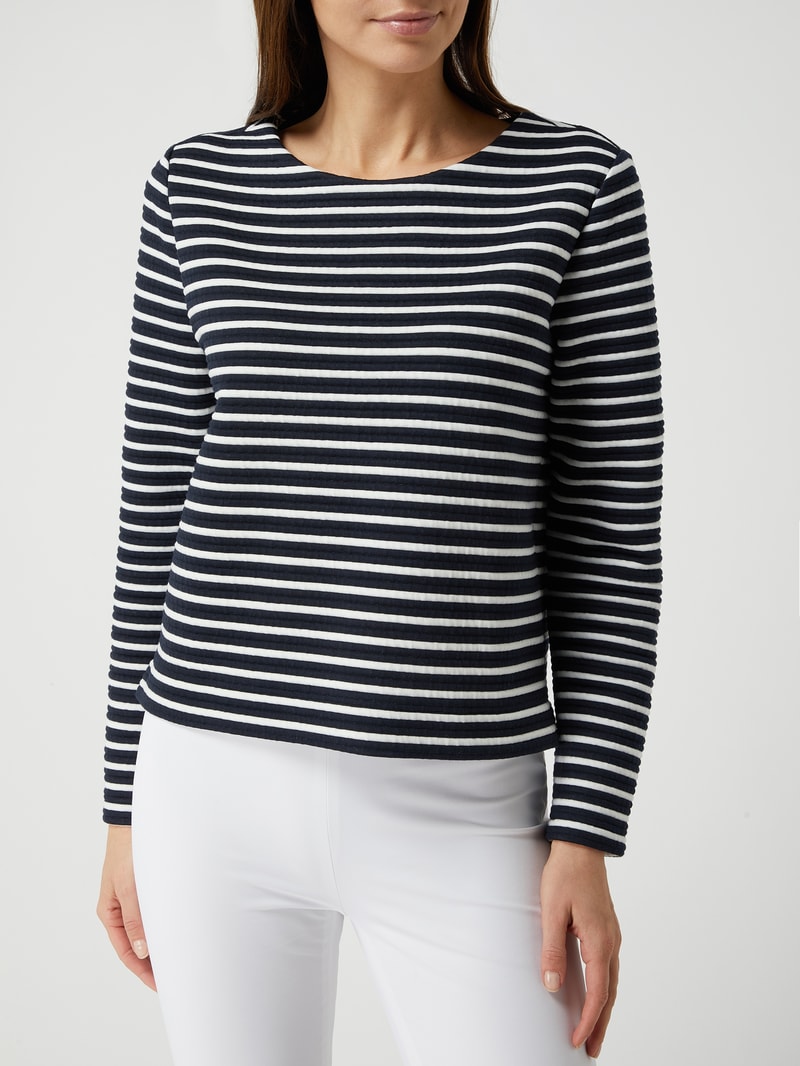 Sweatshirt mit Streifenmuster in hellblau