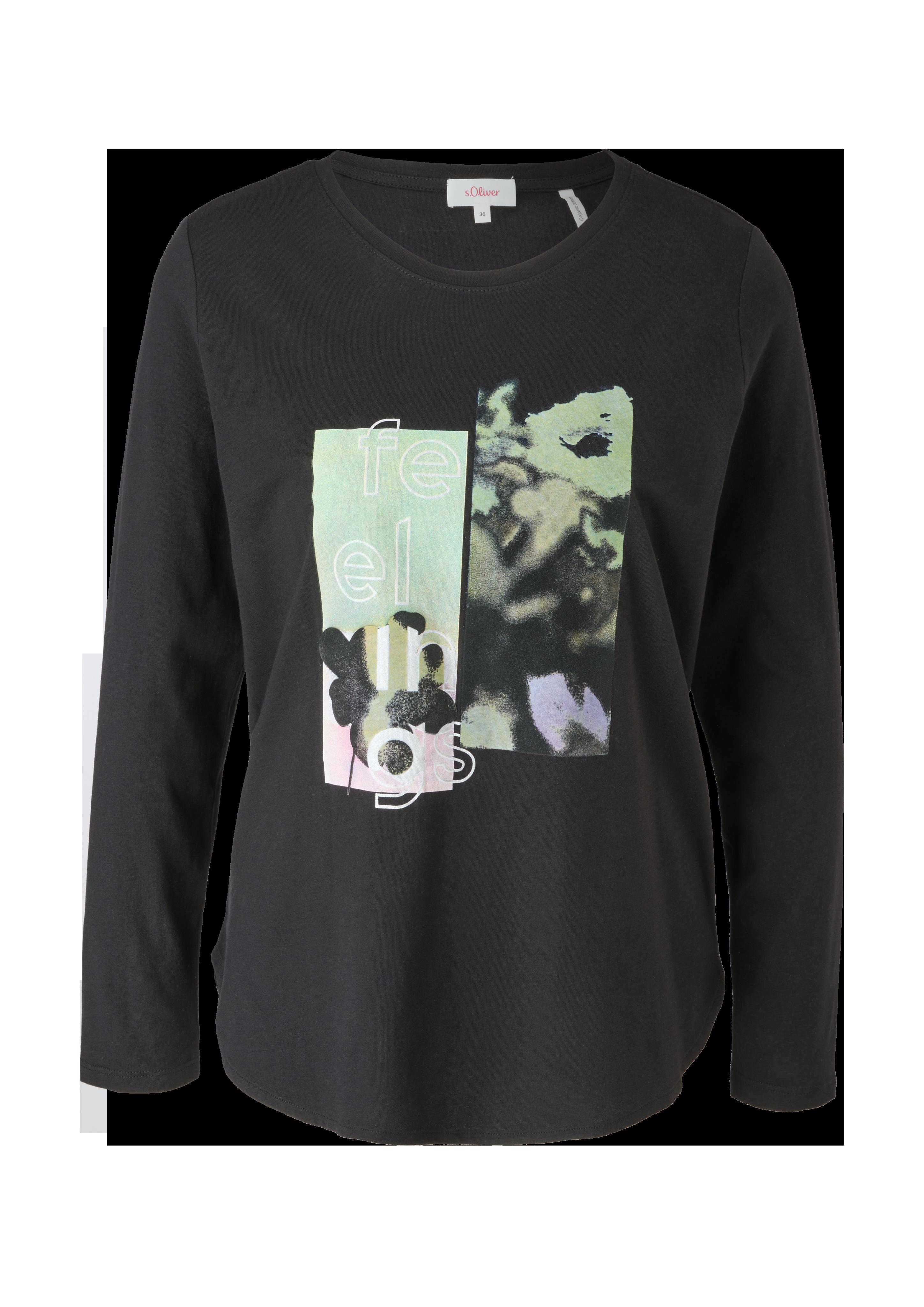 Baumwoll-Shirt mit Effektprint  2122517-99D2
