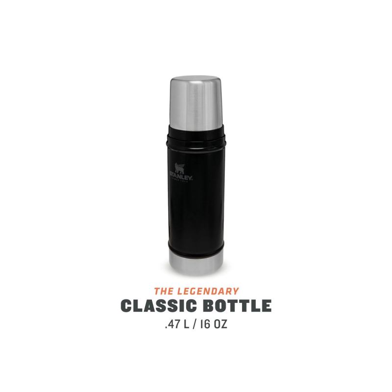 Stanley Thermoflasche, Classic Legendary Bottle Xsmall 16oz \/ 470ml Matte Black Pebble