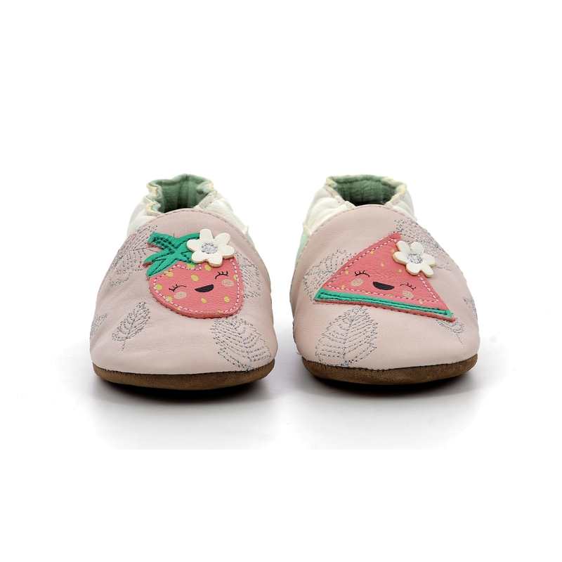 Chaussons cuir tannage vegetal Fruit's Party