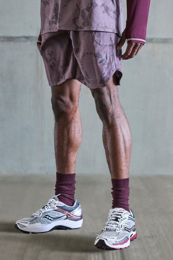 Cargo-Shorts mit Acid-Waschung und Active-Print