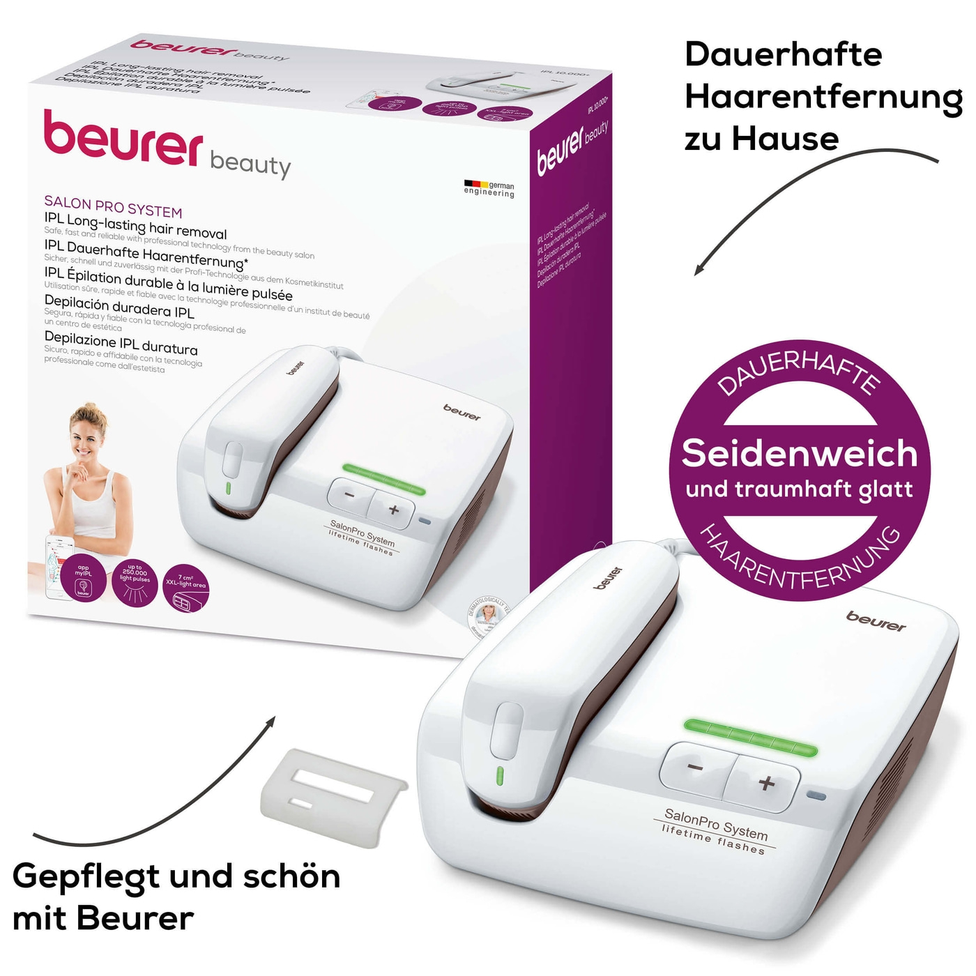 Beurer dauerhafte Haarentfernung - IPL 10000+ SalonPro System-Professionelle IPL Haarentfernung aus dem Kosmetikinstitut