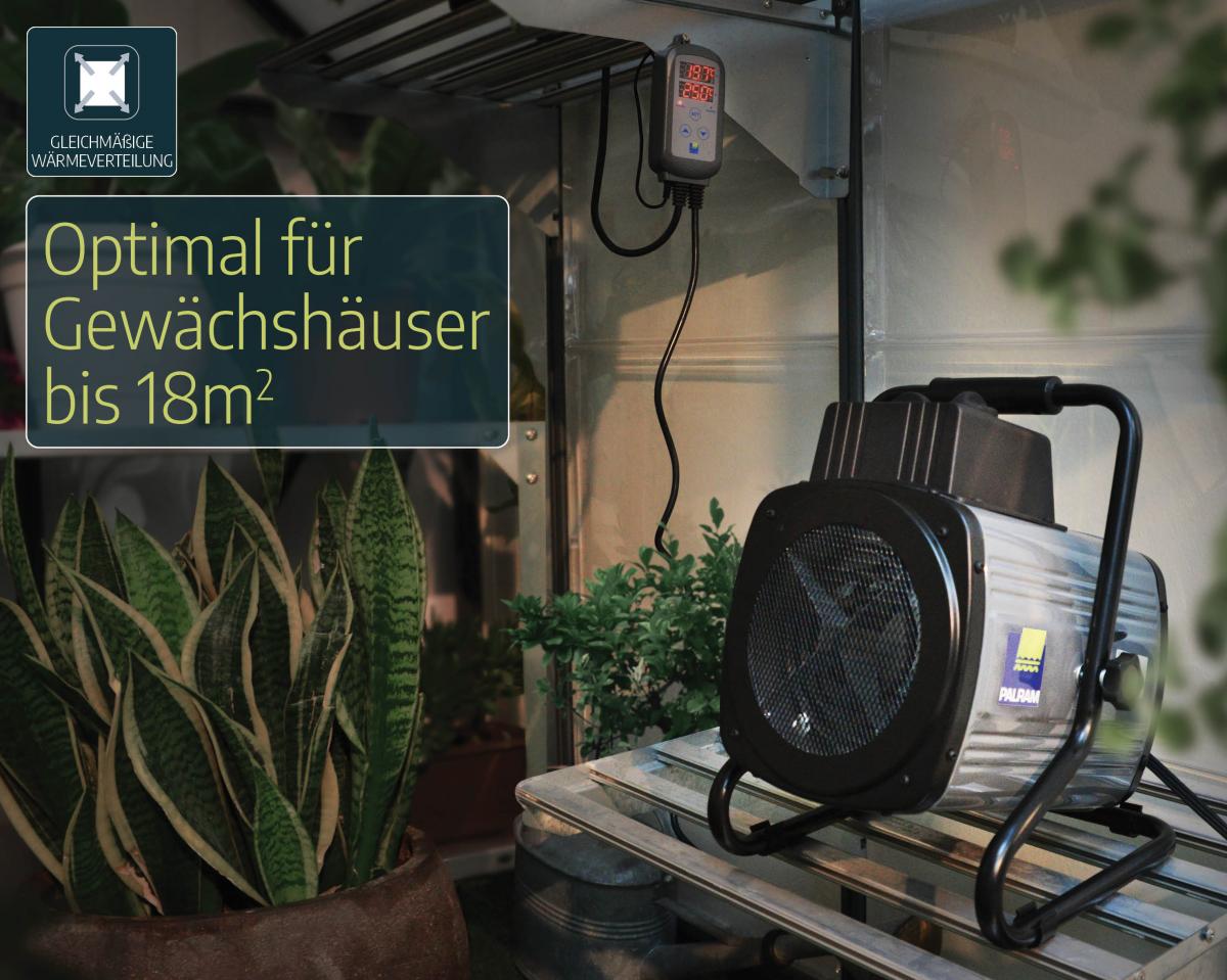 Canopia by Palram Gewächshausheizung, Heizlüfter mit digitalem Thermostat, 2400Watt