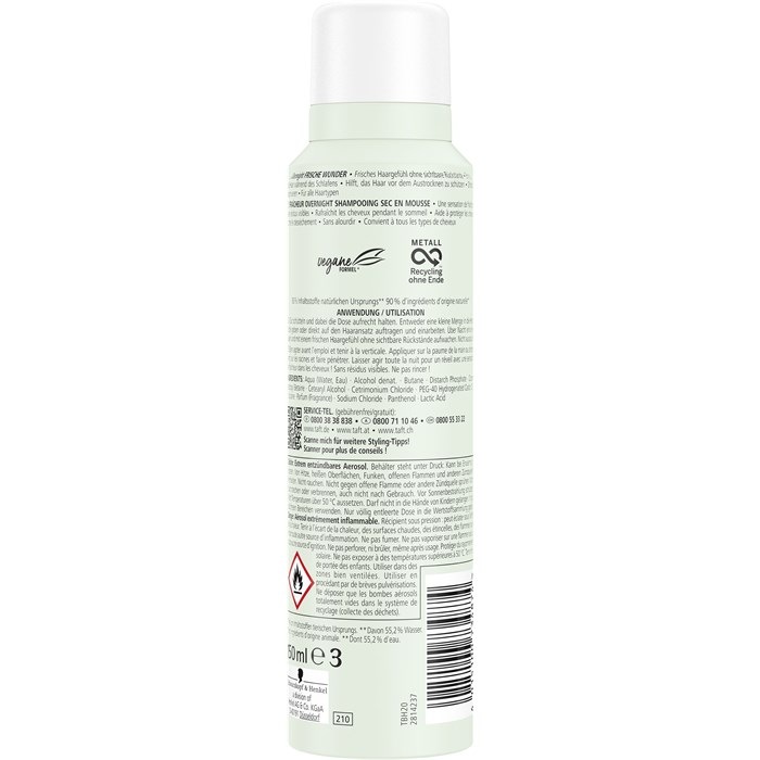 Trockenshampoo Schaum Overnight Frische Wunder
