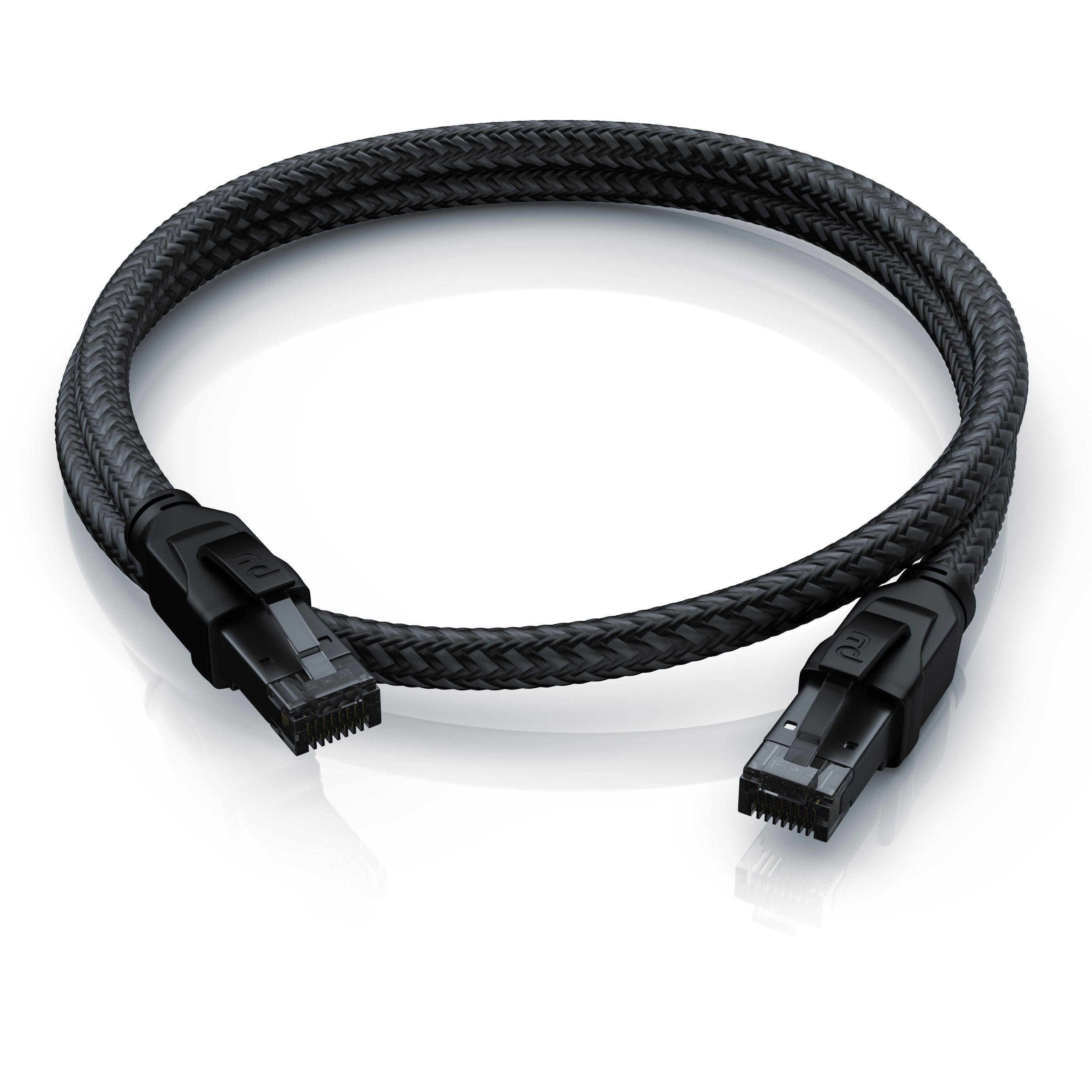 Primewire LAN-Kabel, CAT.8, RJ-45 (Ethernet) (100 cm), Patchkabel CAT 8, Netzwerkkabel Gigabit Ethernet 40 Gbit/s S/FTP, 1m