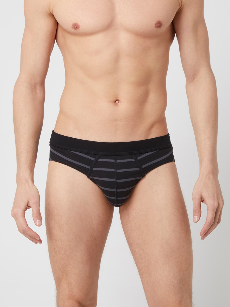 Slip im 3er-Pack in schwarz
