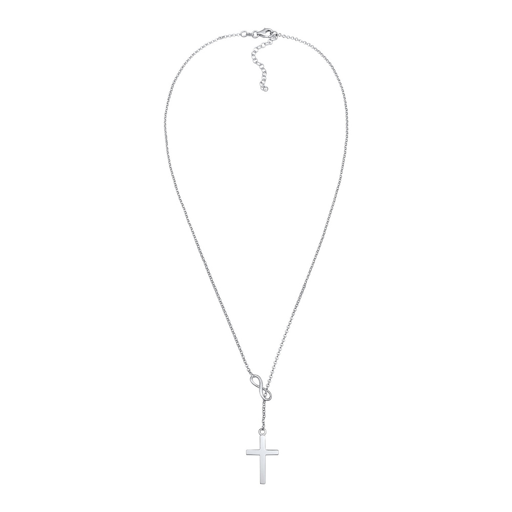 Elli Elli Collier Femme Croix L'Infini en Argent Sterling (925/1000) collier