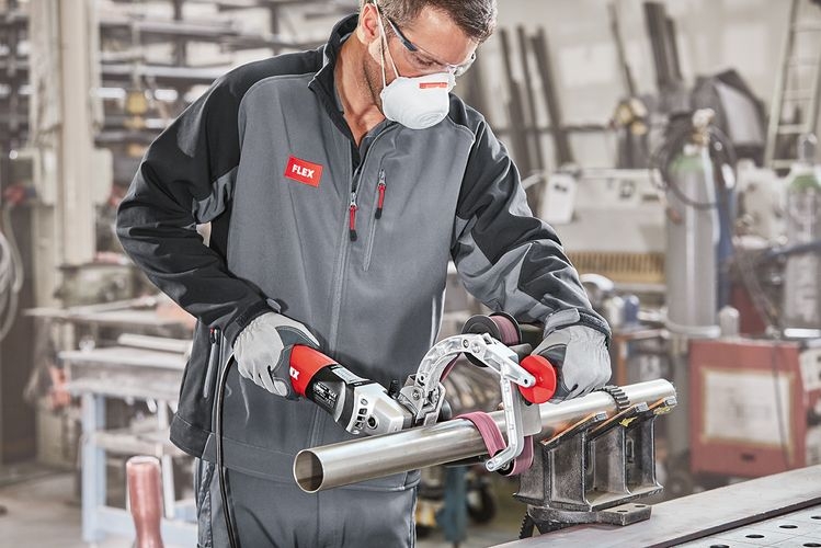 Flex-tools 453463 BRE 8-4 INOX SET Rohrbandschleifer und Bandfeile TRINOFLEX