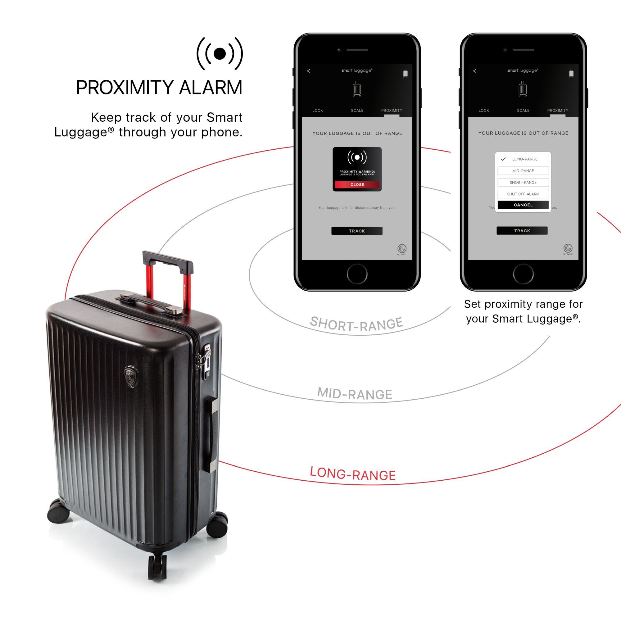 Heys Handgepäck-Trolley SmarLuggage - 4-Rollen-Kabinentrolley S, 4 Rollen Rollen