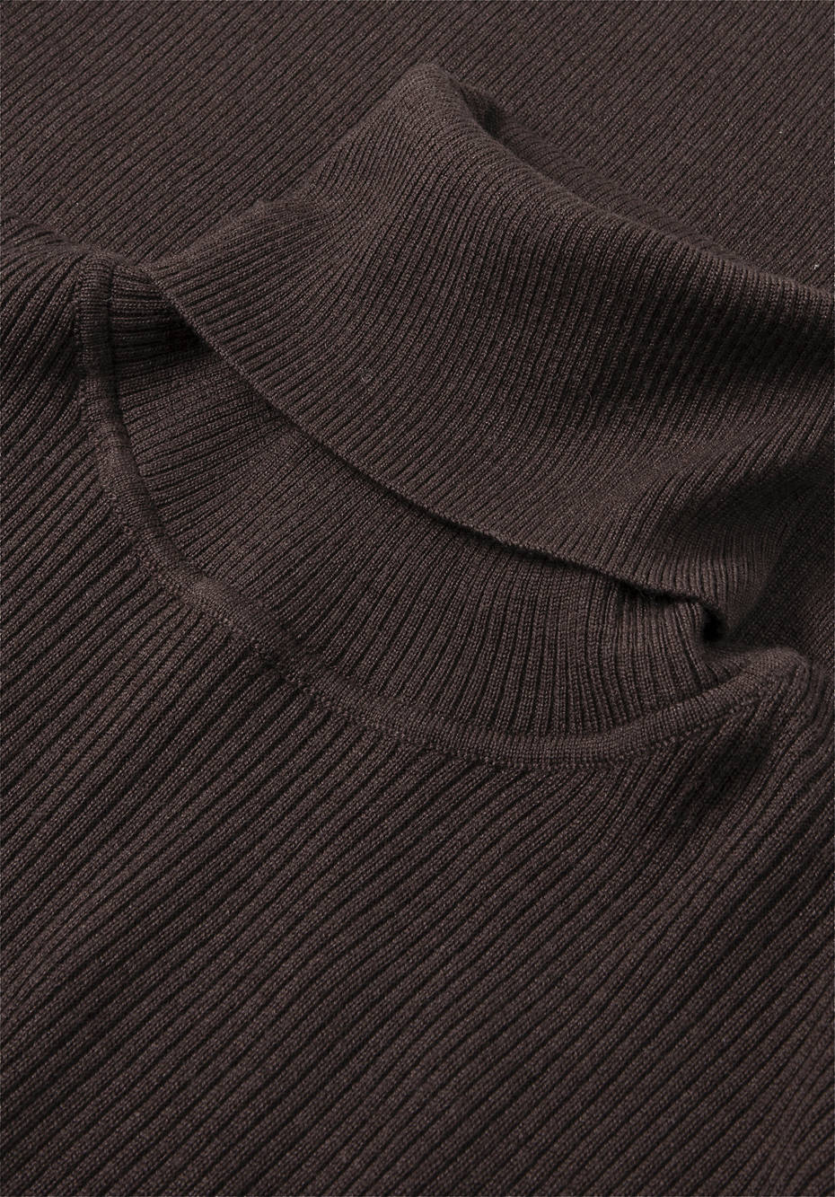 Rollkragenpullover aus Bio-Merinowolle mit Seide