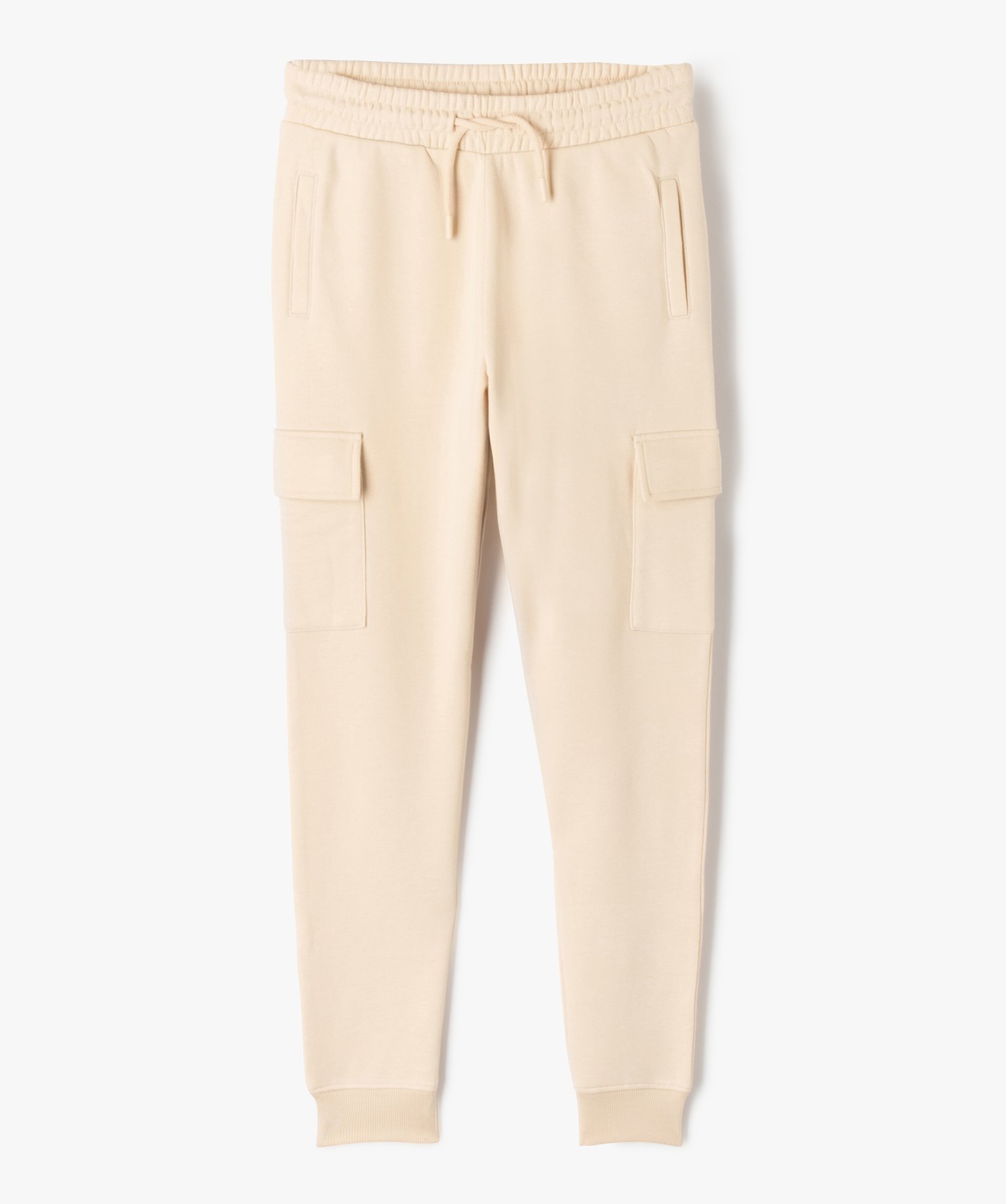 Pantalon de sport en maille molletonnée fille beige | GEMO