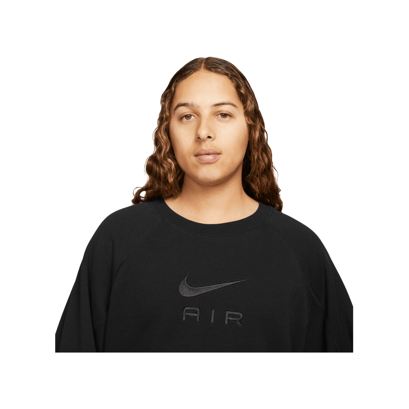 Nike Air French Terry Crew Sweatshirt Schwarz F010