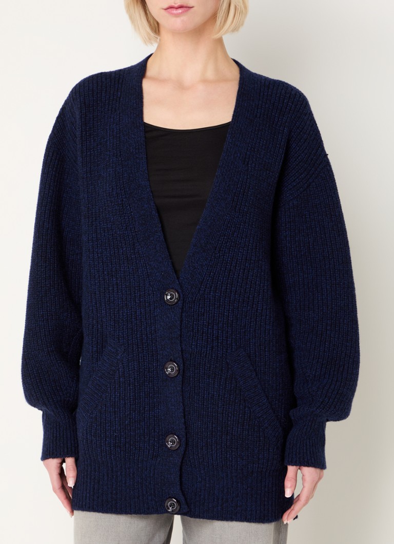 Cardigan tricotat cu nervuri Sessùn Cardy, cu amestec de cașmir