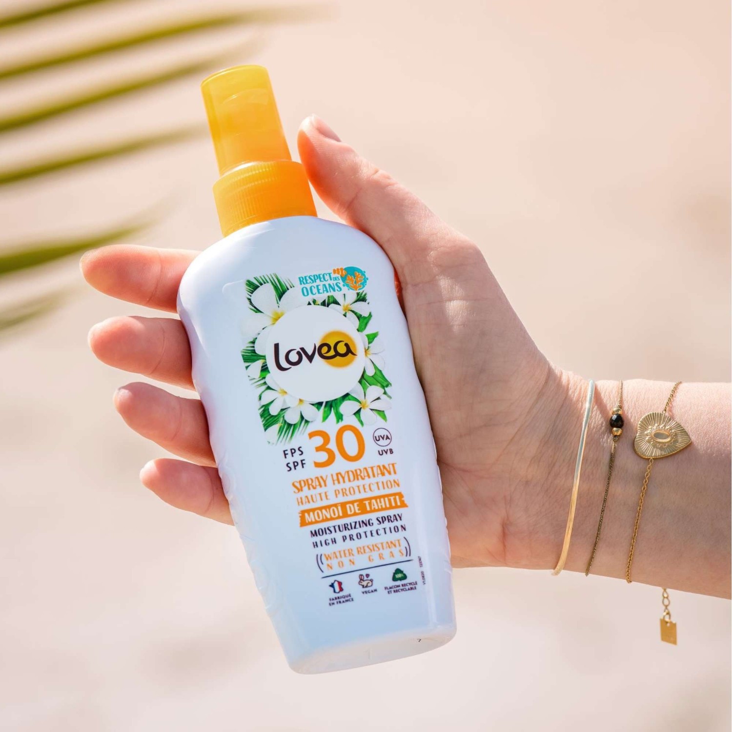 Hydratačný sprej Lovea SPF 30 s vysokou ochranou Monoï de Tahiti