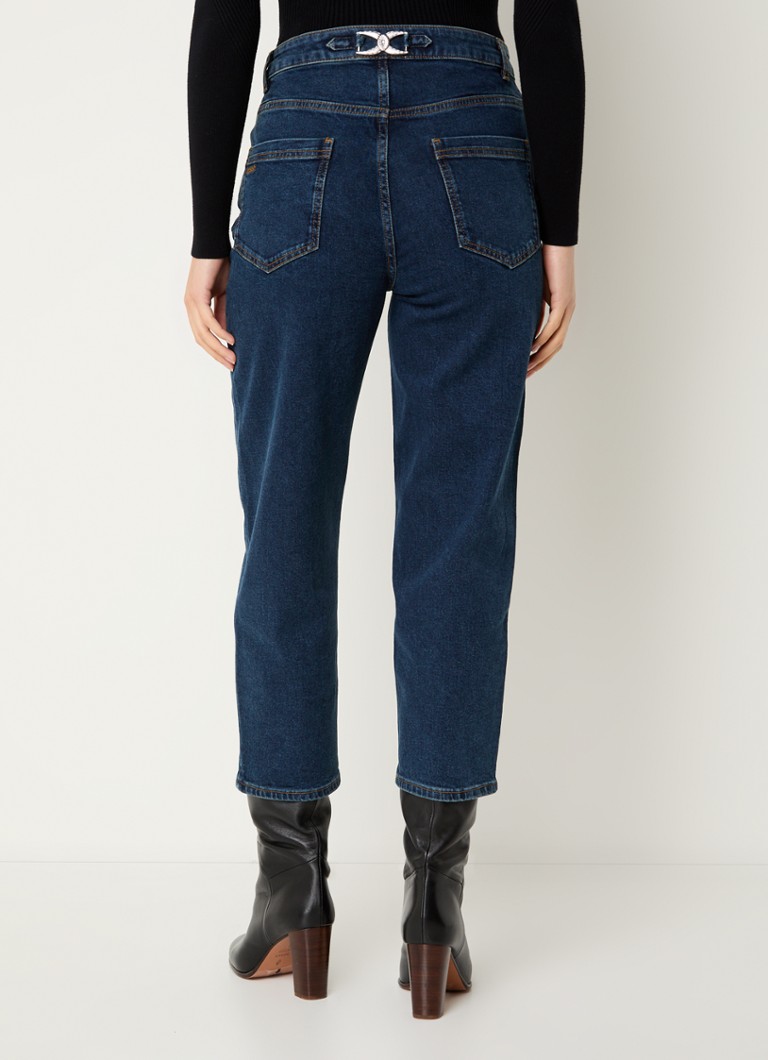 Jean court slim taille haute Dona de ba&sh, délavage foncé