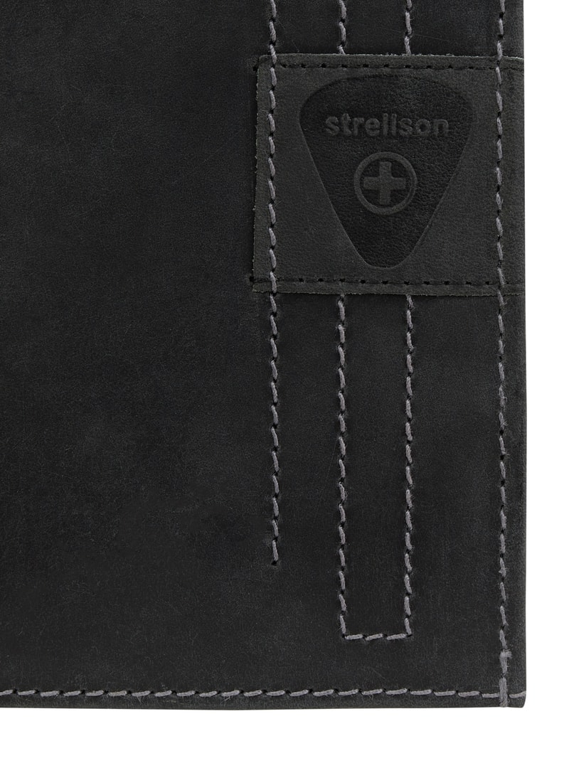 Portemonnaie aus Leder Modell 'Jefferson' - RFID-blocking in schwarz