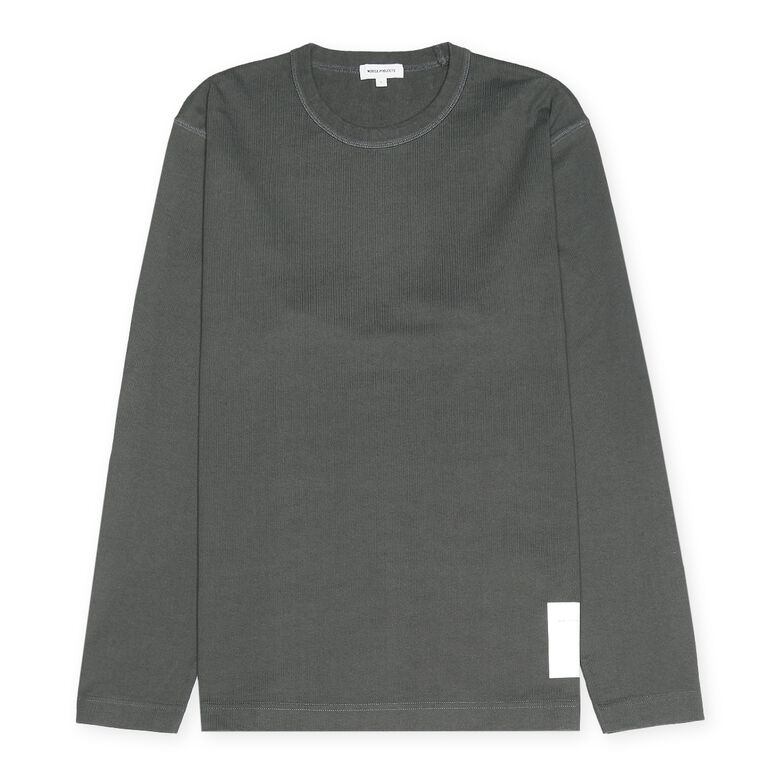 Norse Projects Holger Relaxed Organic Heavy Tab Series LS T-Shirt grau