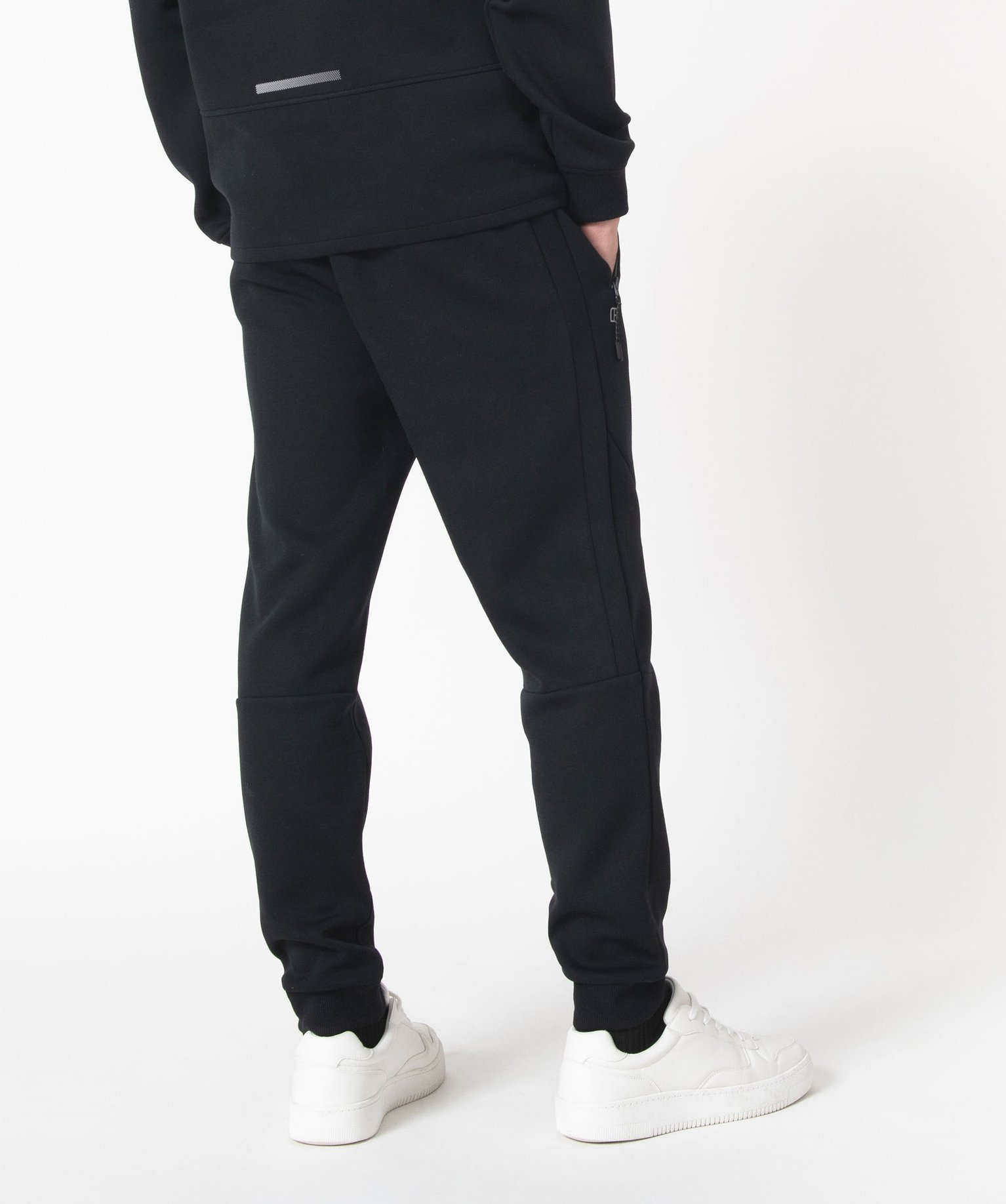 Pantalon de jogging en maille extensible homme noir | GEMO