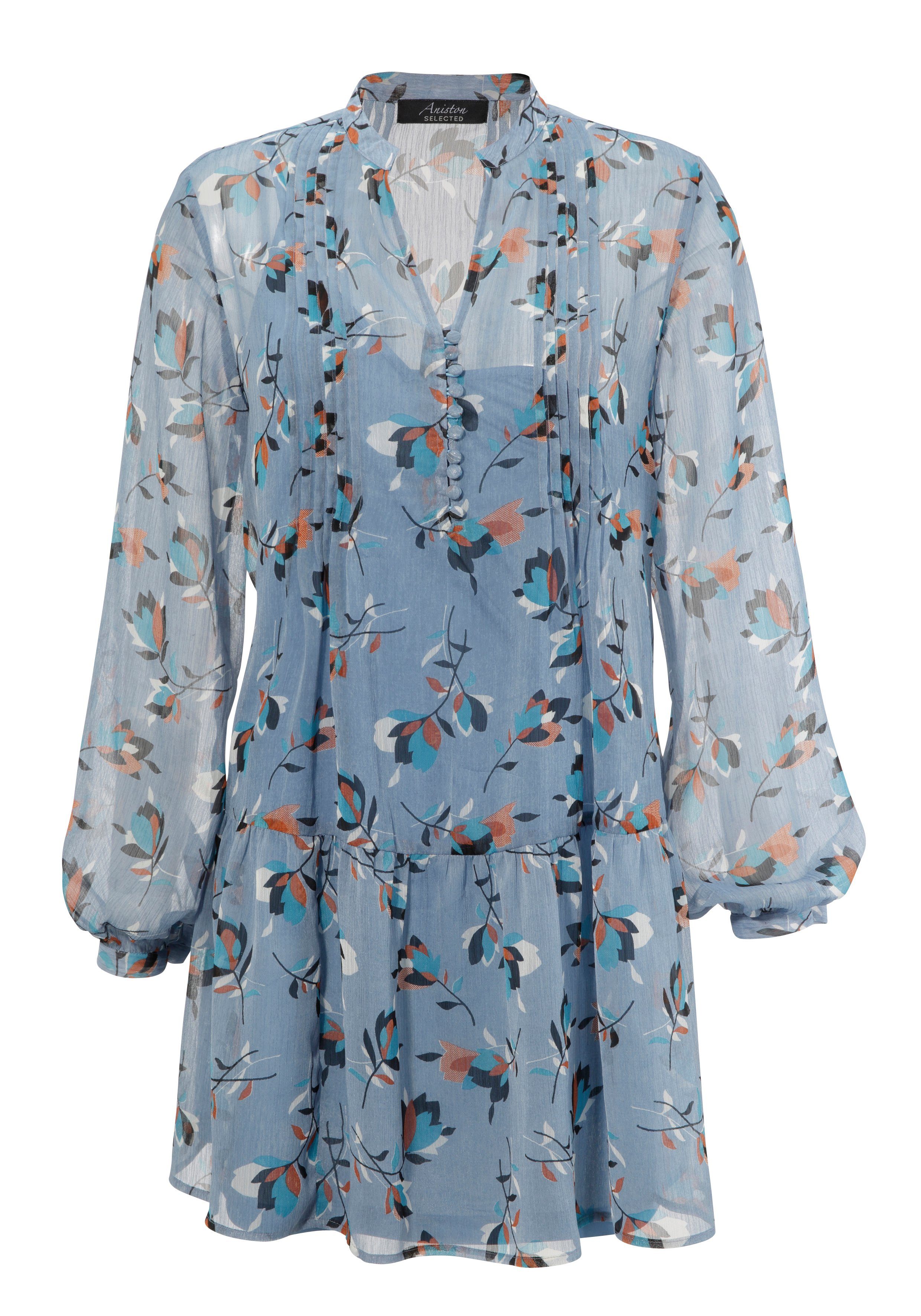 Aniston SELECTED Longbluse mit dekorativer Biesenverzierung