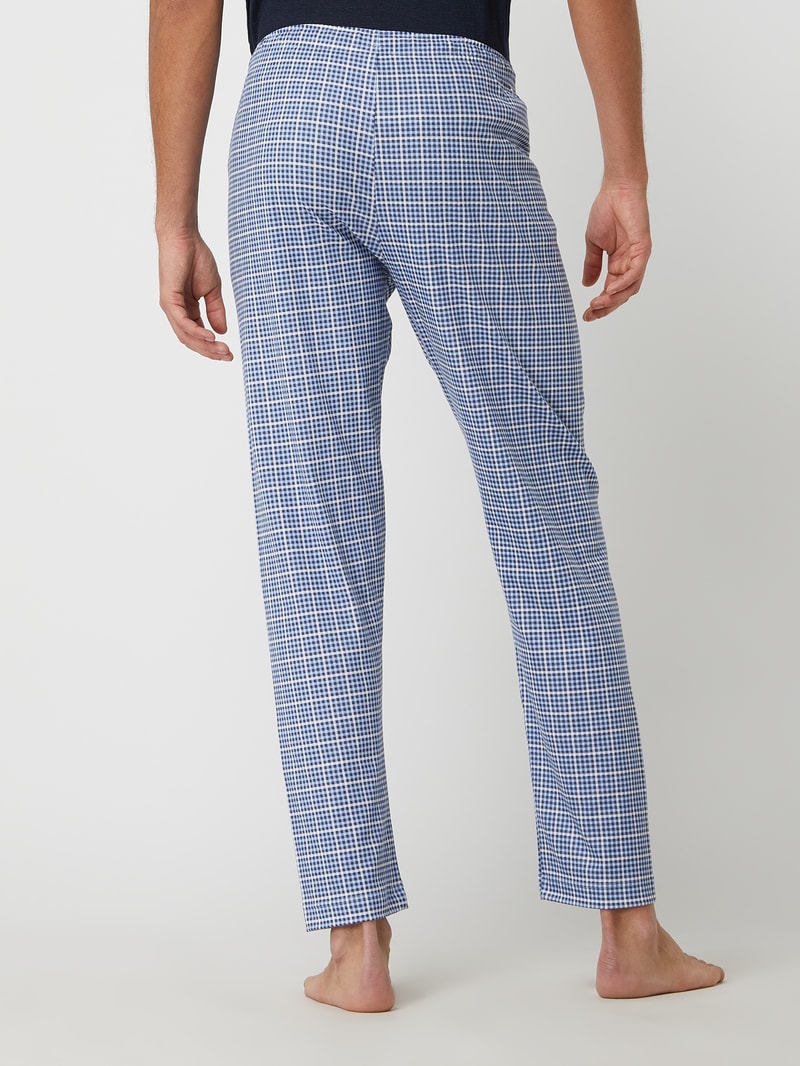 Pyjama-Hose mit Karomuster in hellblau