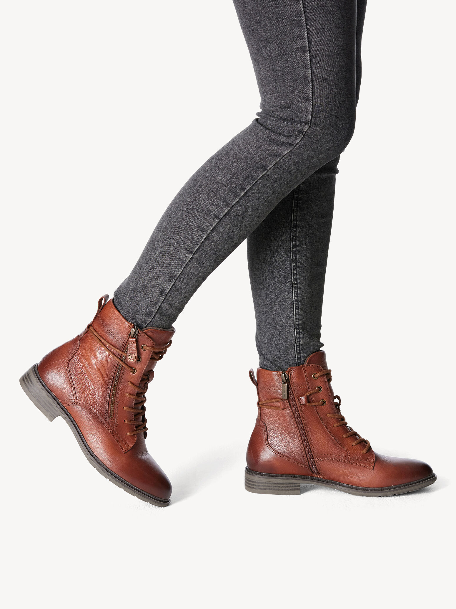 Bottine en cuir - marron