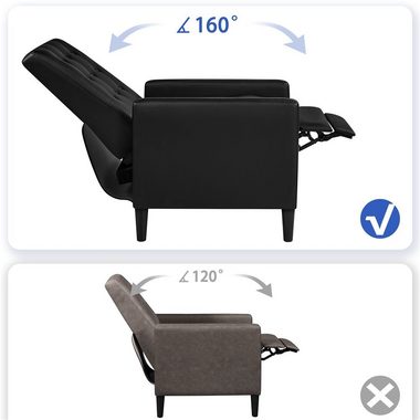 Yaheetech Relaxsessel, Fernsehsessel TV Sessel, Verstellbar Ruhesessel
