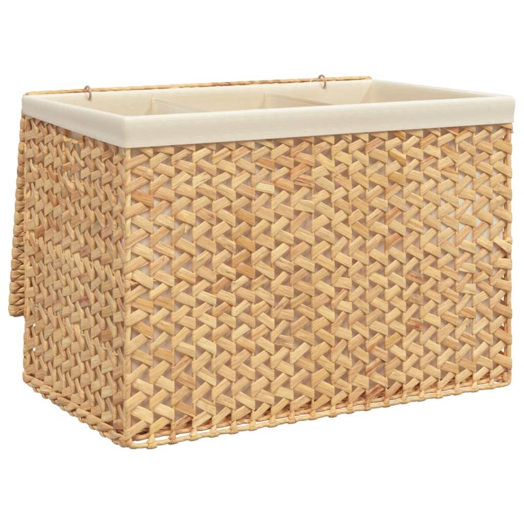 vidaXL Wäschekorb Wäschekorb mit 3 Fächern 75x42,5x52 cm Wasserhyazinthe (1 St)