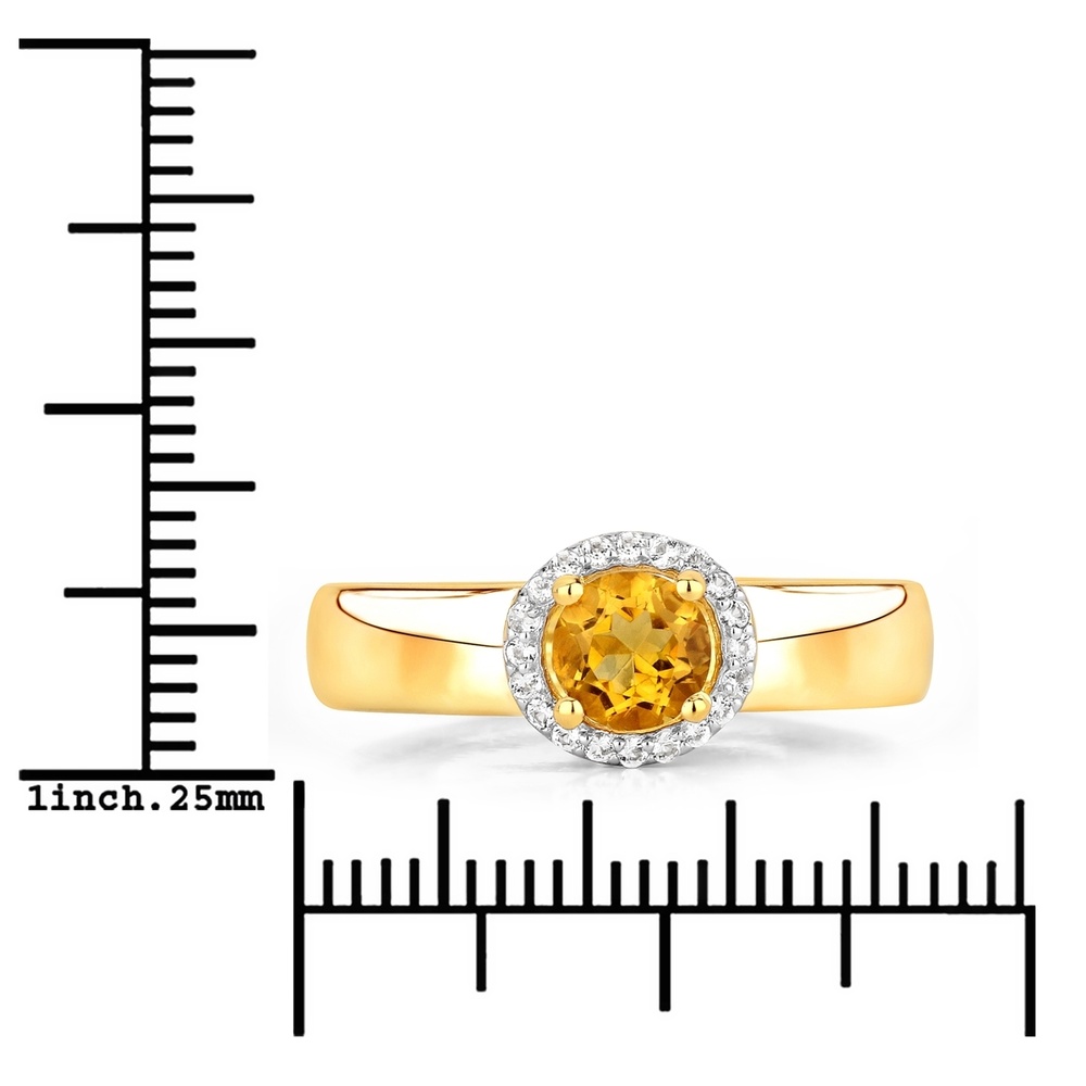 Rafaela Donata Bague Argent sterling Citrine en Or jaune Bague