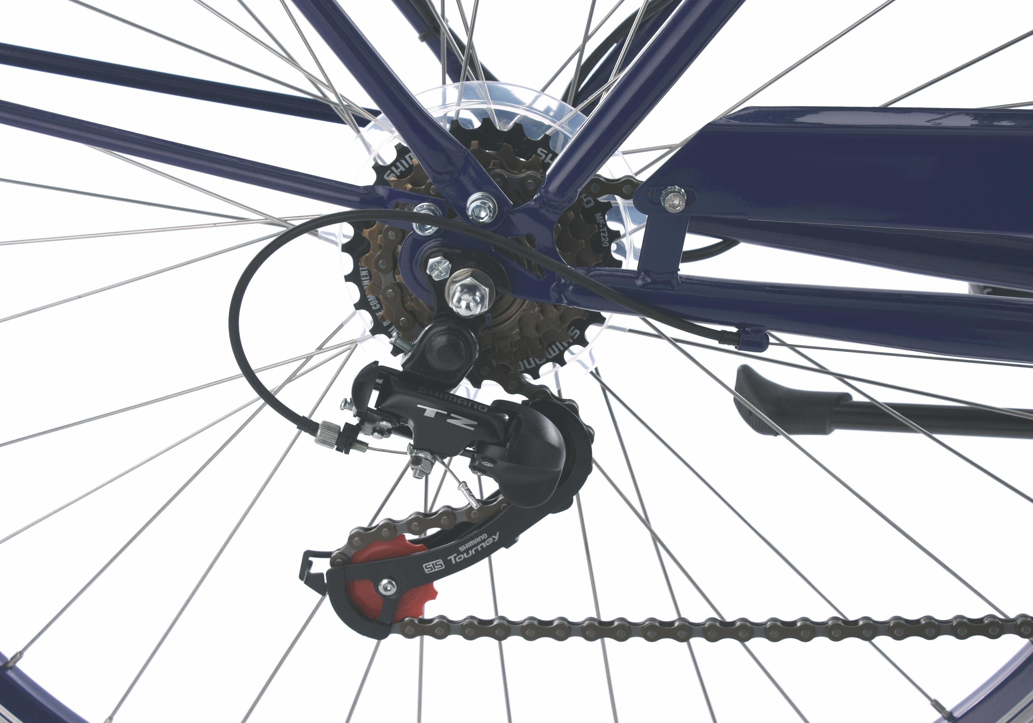 KS Cycling Cityrad Balloon, 6 Gang Shimano Tourney RD-TZ 50 Schaltwerk, Kettenschaltung