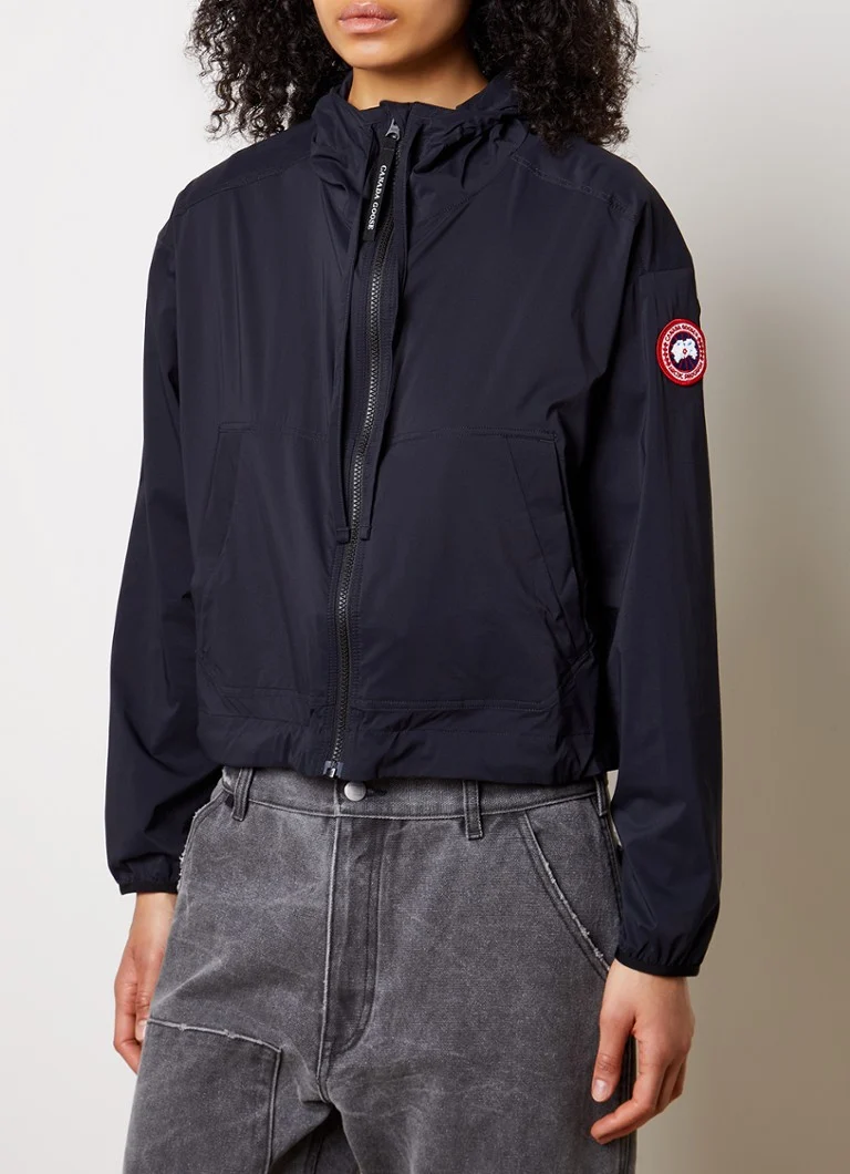 Canada Goose Kaslo cropped windbreaker with hood and side pockets