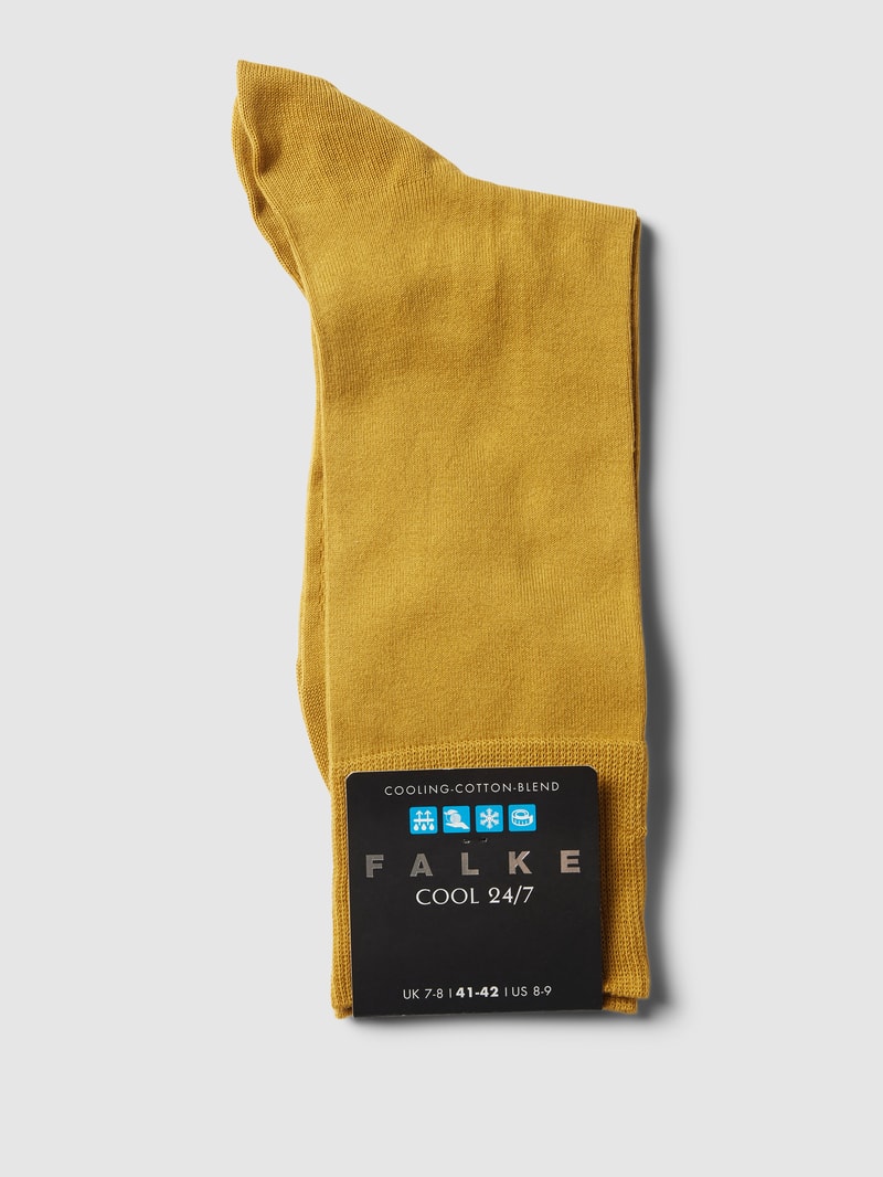 Socken mit Label-Stitching Modell 'COOL 24/7' in messing