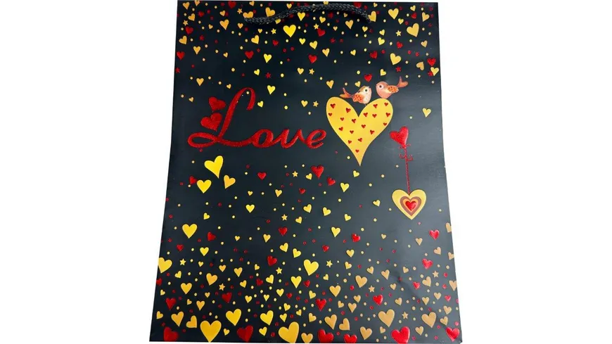 BOCK Geschenktüte gross Herzen 33x26x13,5 sortiert