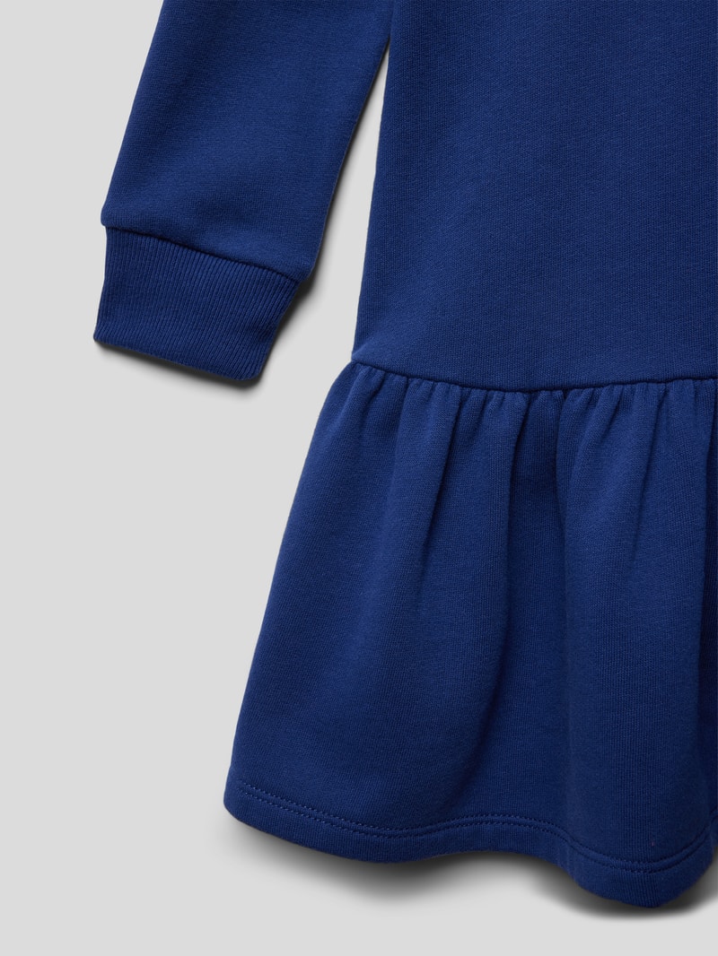 Kleid mit Label-Print in marineblau