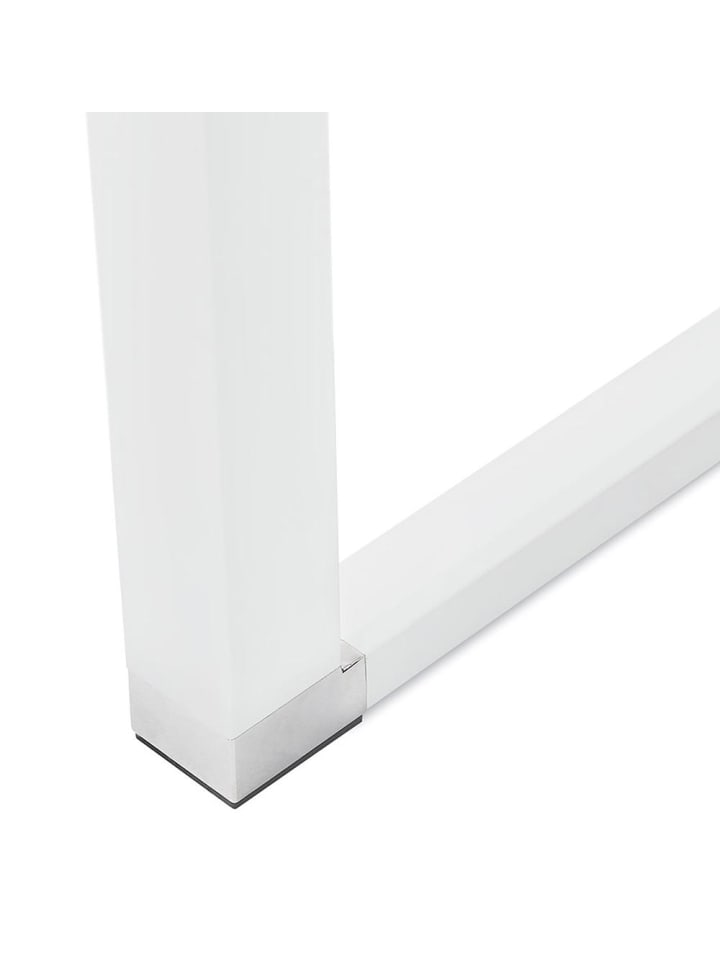 KADIMA DESIGN Schreibtisch 160x80 cm robust modern, Melaminholz & Metall in Braun-Weiß günstig kaufen
