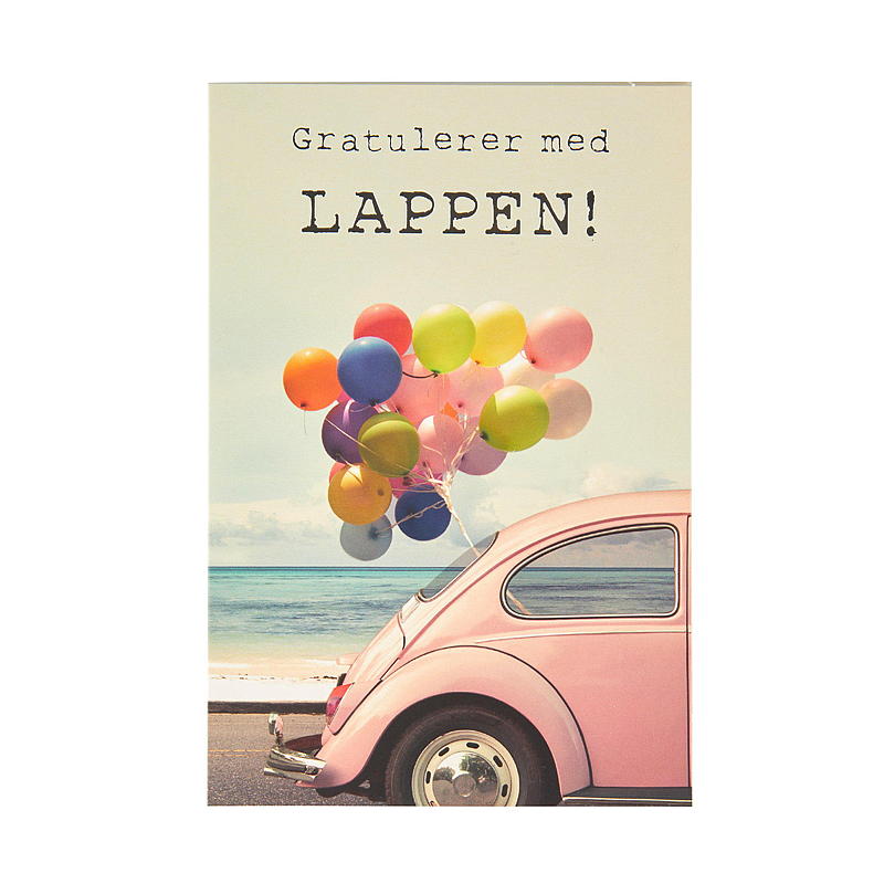 Kort gratulerer med lappen