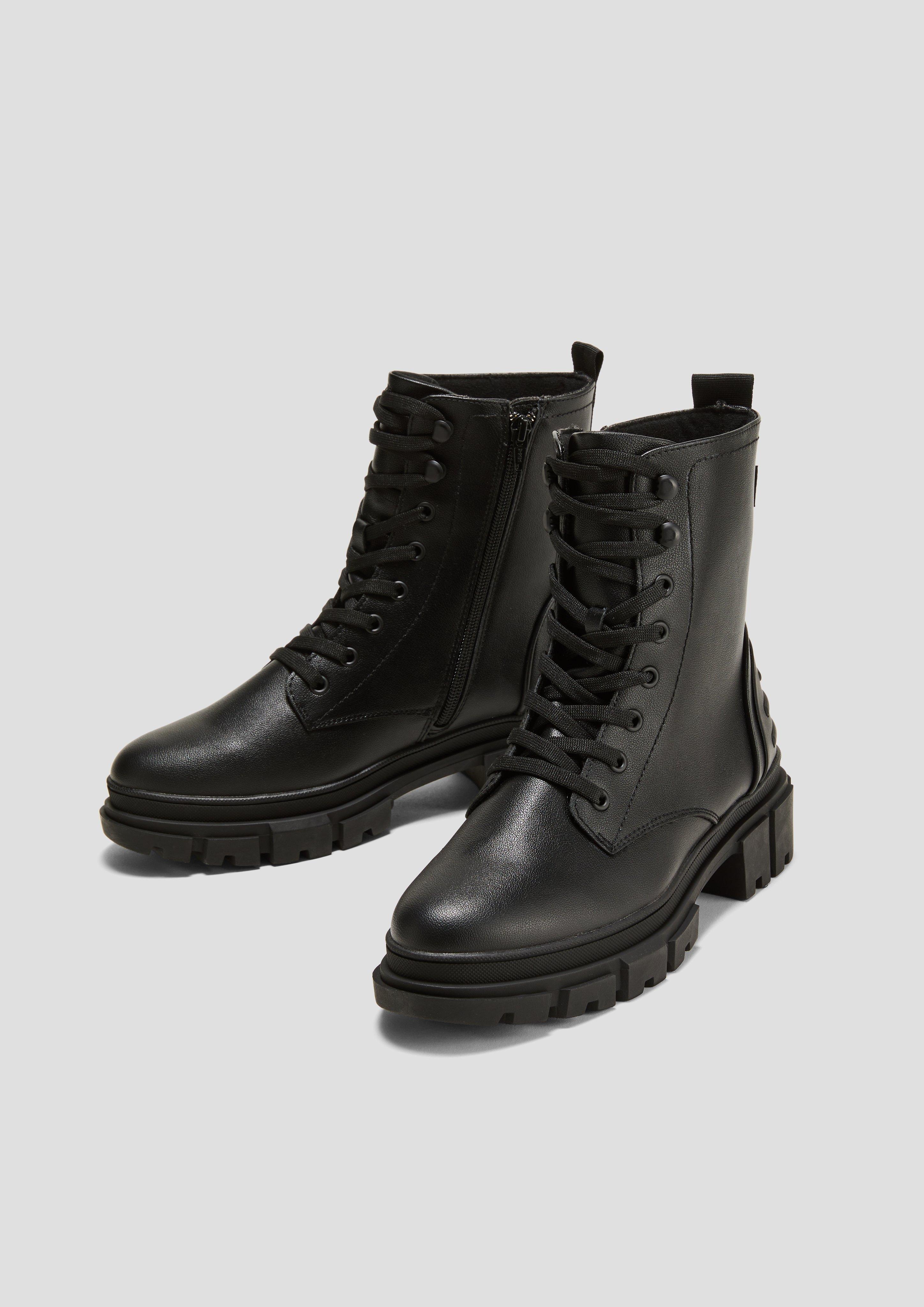 Chunky Boots in Leder-Optik  6008287-001