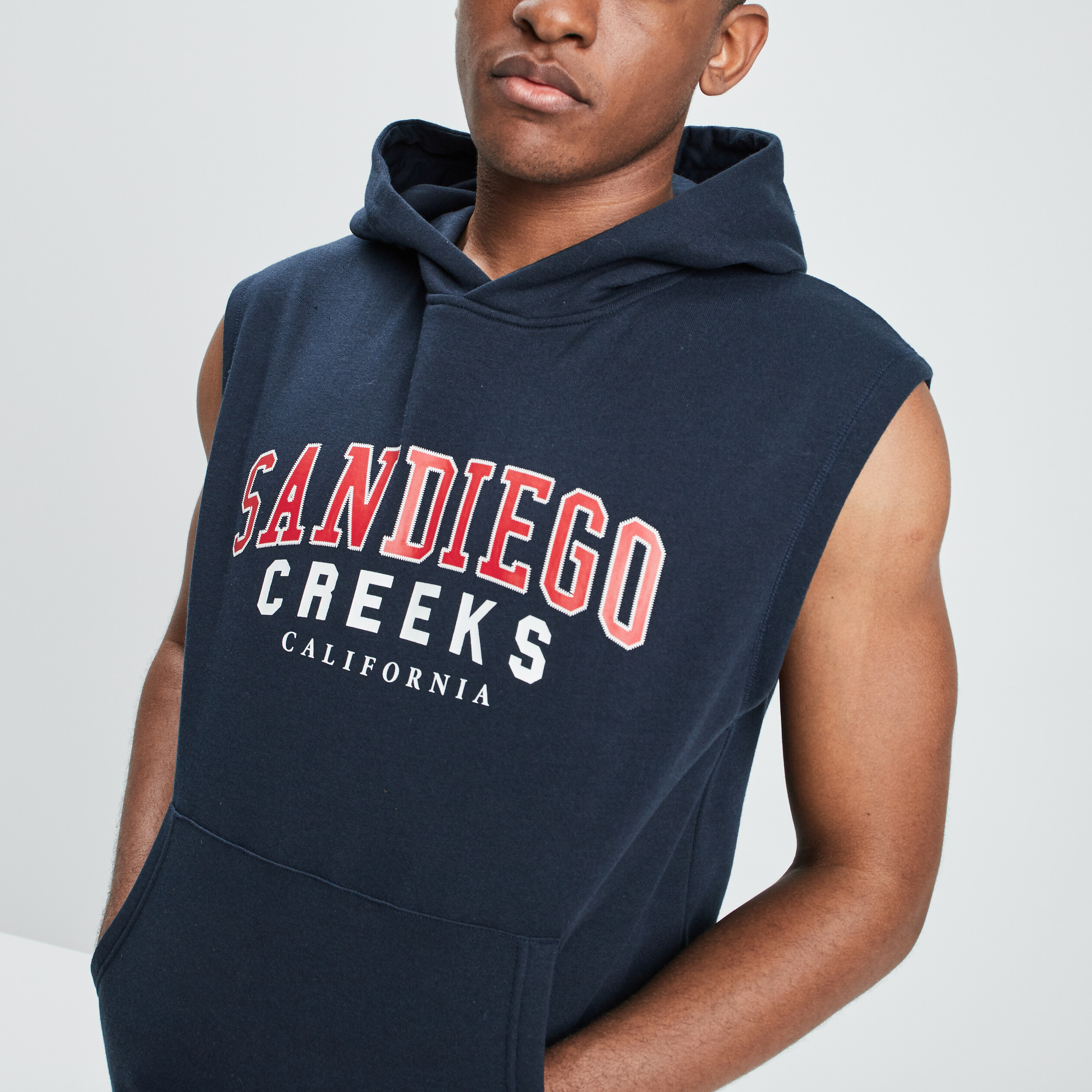 Sweat à capuche hoodie Creeks bleu marine homme | La Halle