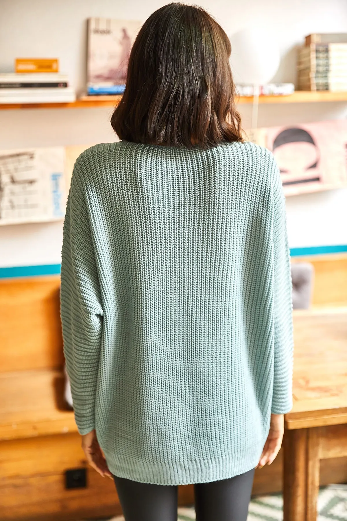 Olalook  Thessaloniki Strickpullover in Übergröße mit V-Ausschnitt