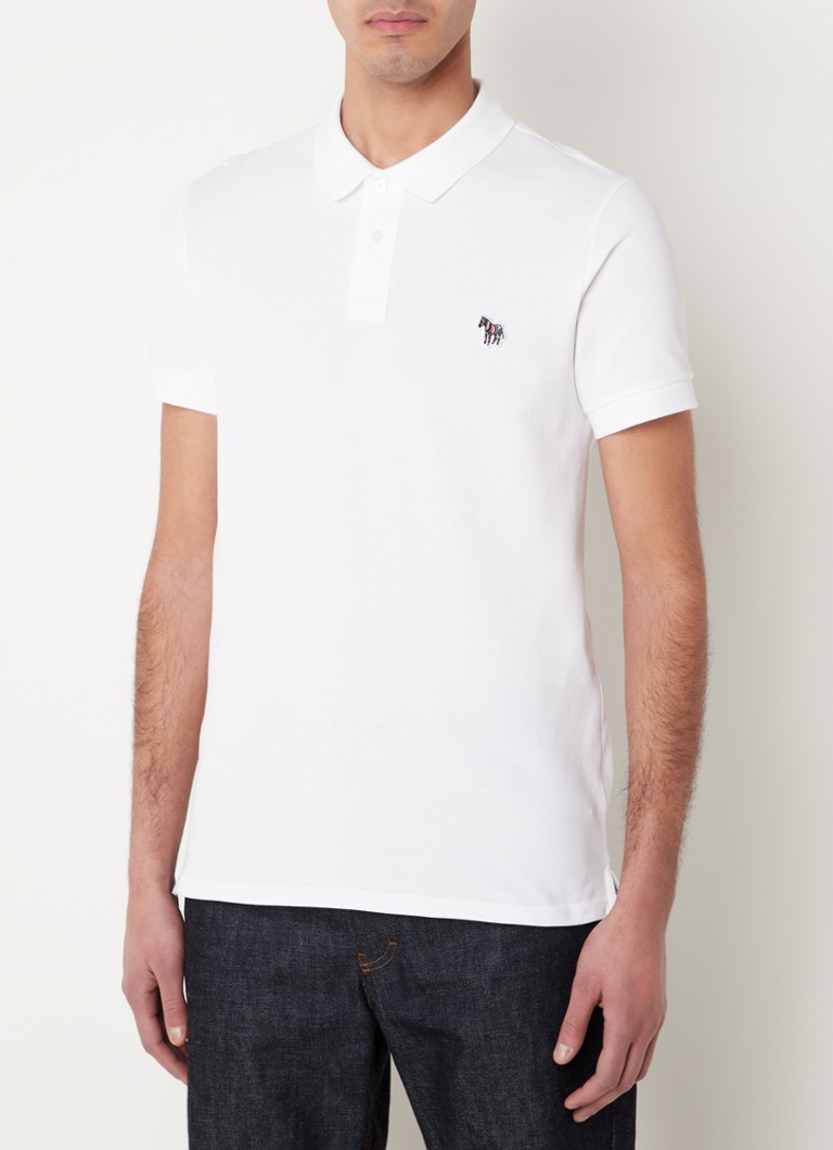 PS Paul Smith pieguļoša polo krekls ar izšuvumu no logotipa