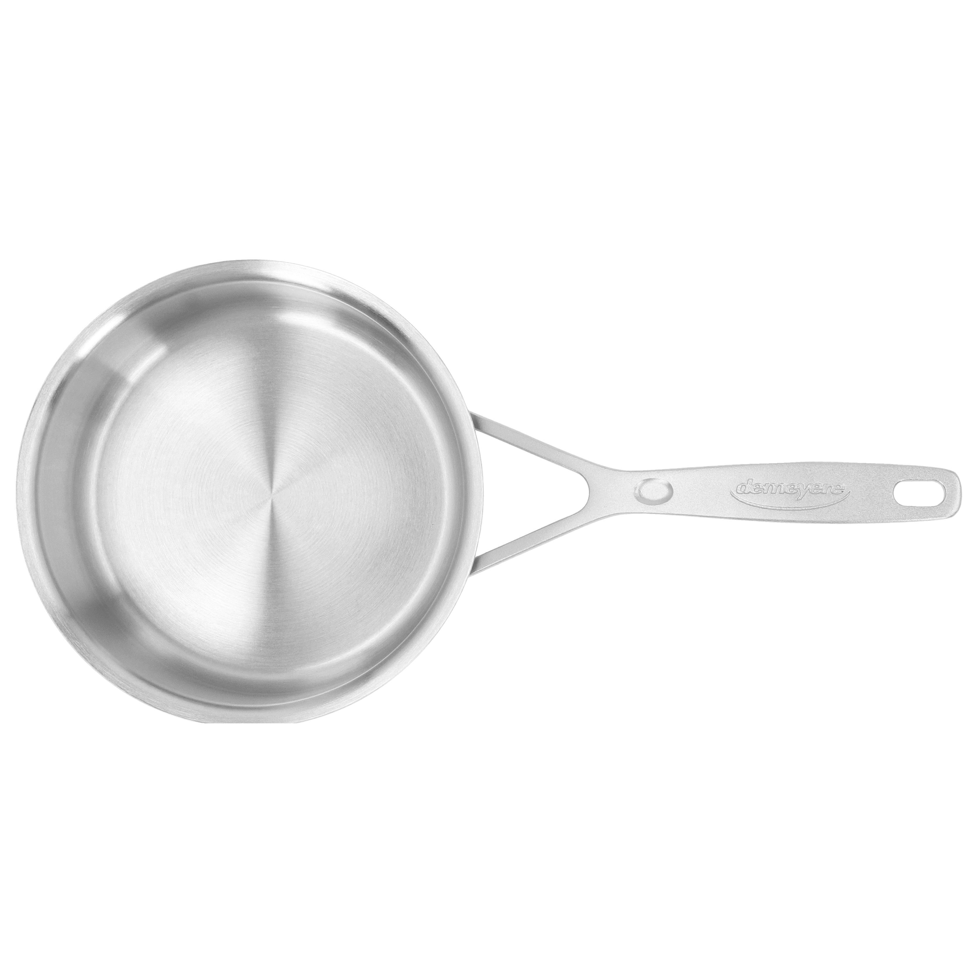 Stieltopf mit Deckel 18 cm, 18/10 Edelstahl, Silber