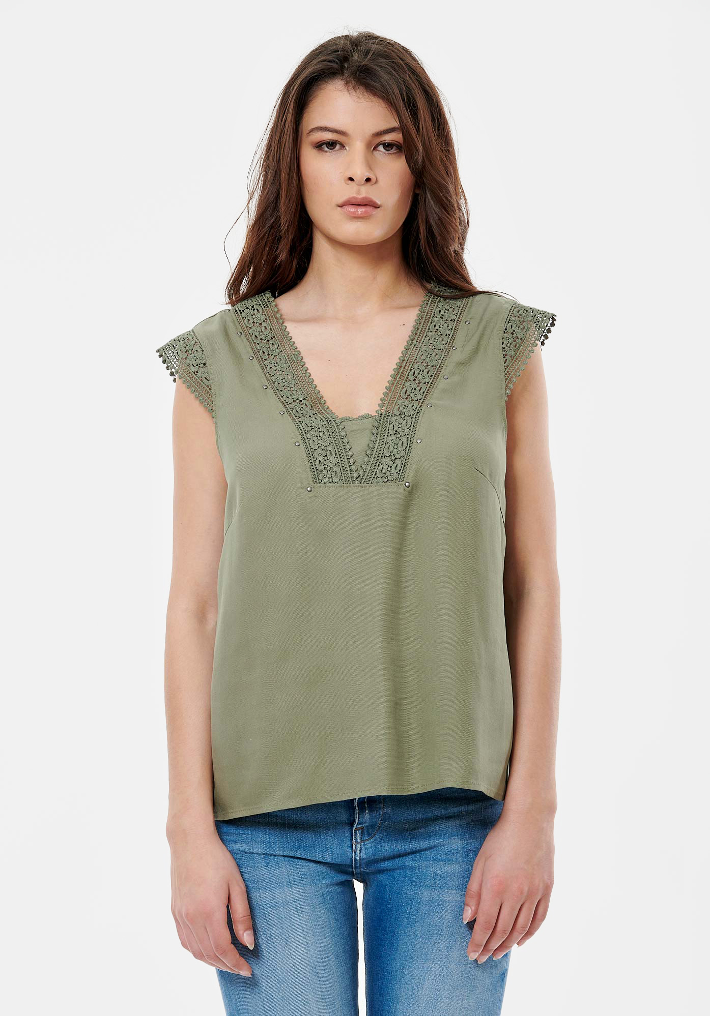 BLACE  Blouse kaki femme