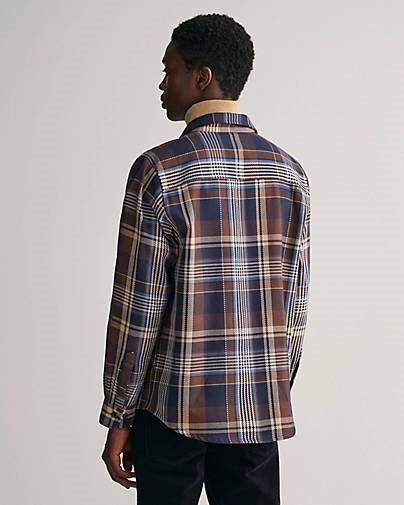 GANT Herren Hemdjacke HEAVY TWILL CHECK OVERSHIRT