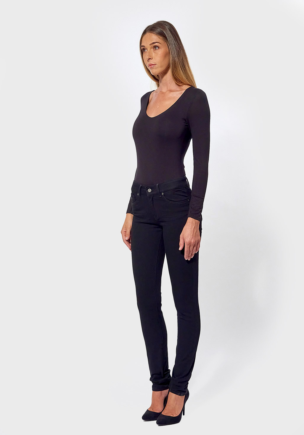 FLORR  Jean slim Femme noir