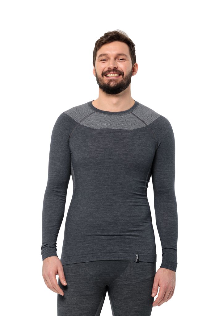 SEAMLESS WOOL L/S M Langarm Merino Funktionsshirt Herren